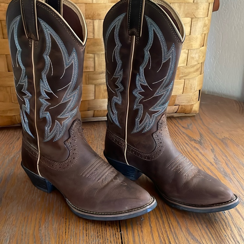 Justin Women's Calimero Western Boots - Distressed Chocolate (Size 7.5C)
